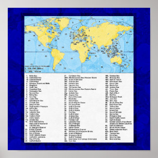 De zeeen van de wereldatlas poster