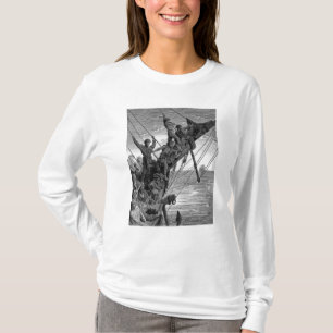 De zeelieden zien op afstand een ghoffelijk schip t-shirt