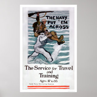 De zeemacht zet 'Em over de brug (US02295) Poster
