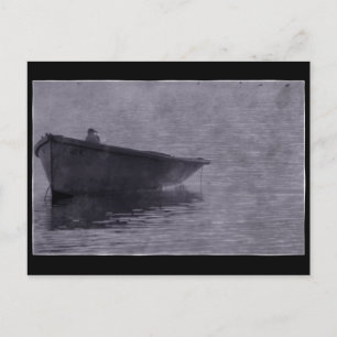 De zeeman in de mist. briefkaart