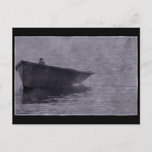 De zeeman in de mist. briefkaart (Voorkant)