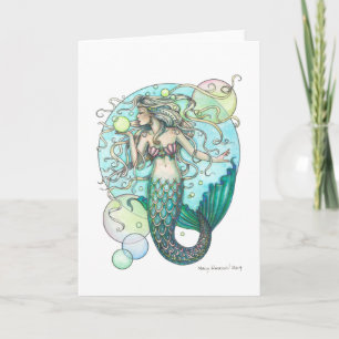 De Zeemeermin Bubble Blanke Kunstkaart Fantasie Ku Kaart
