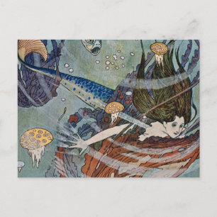 “De Zeemeermin Prinses” door Edmund Dulac Briefkaart