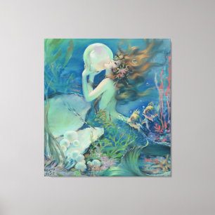 De zeemeermin van Henry Clive Canvas Afdruk