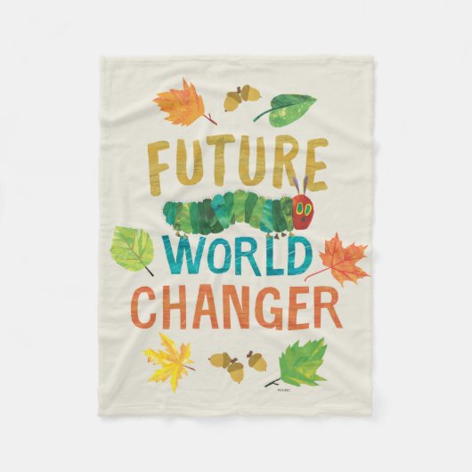 De zeer hongerige Caterpillar Future World Changer Fleece Deken (Voorkant)