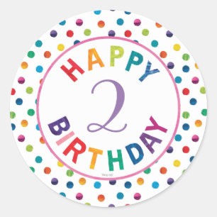 De zeer hongerige driepijlervlinder Birthday Ronde Sticker