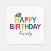 De zeer hongerige driepijlervlinder Birthday Servetten (Voorkant)