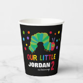 De zeer hongerige regenboogdag in de derde pijler papieren bekers (Links)