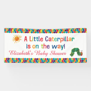 De zeer hongerige rups Baby Shower Spandoek