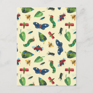 De zeer hongerige rups kan een vriendelijk patroon briefkaart