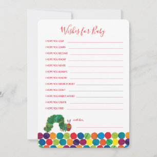 De zeer hongerige rups wenst Baby Notitiekaartje