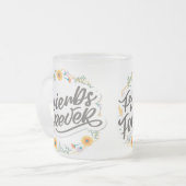 DE ZEER SPECIALE **ZUIGELS** MATGLAS KOFFIEMOK (Voorkant links)