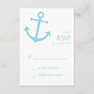 De zeevaart (Lichtblauwe) Kaarten van het Anker RSVP Kaartje