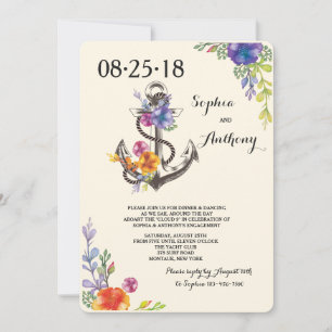 De zeevaart Uitnodiging van het Verloving van de