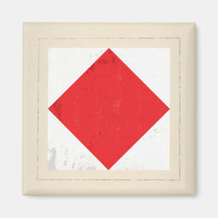 De zeevaart Vlag van het Signaal van de Brief "F" Magneet