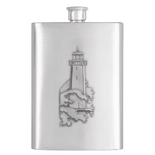 De ZeevaartDruk van de Vuurtoren van het chroom Flacon