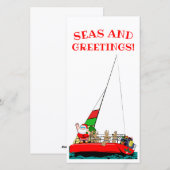 De ZeevaartKerstkaart van zeeen en van Groeten Feestdagenkaart (Voorkant / Achterkant)