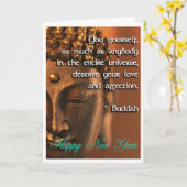 De Zegen van Buddah Kaart (Gele Bloem)