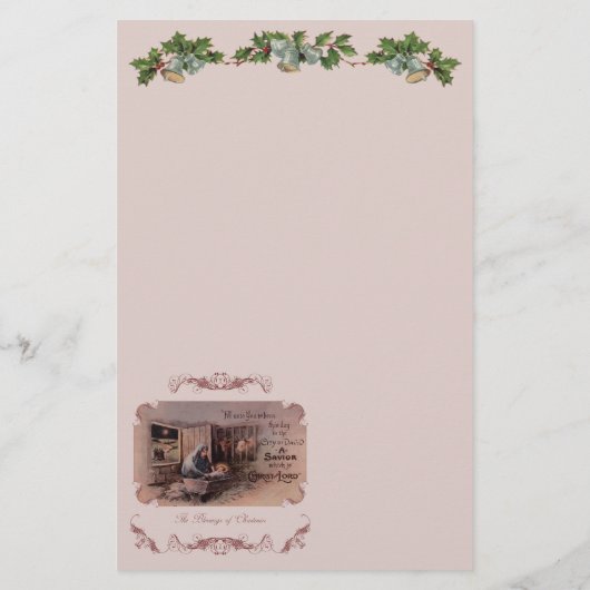 De zegeningen van de kerststal briefpapier (Achterkant)