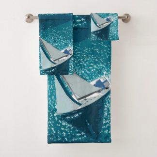 De zeilboot bad handdoek