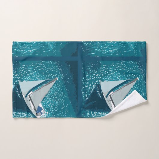 De zeilboot  bad handdoek (Handdoek)
