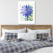 De zeldzame Dahlia Canvas Afdruk (Insitu (Slaapkamer))
