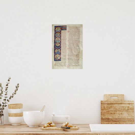 De zes dagen van de schepping poster (Keuken)