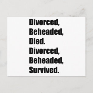 De zes vrouwen van Henry VIII Briefkaart