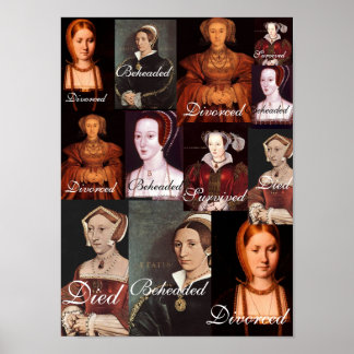 De zes vrouwen van Henry VIII Poster