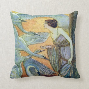 De zes zwanen Eleanore Abbott Fine Art Kussen