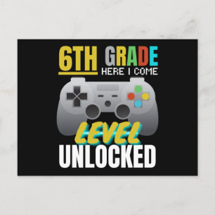 De zesde graad hier kom ik op niveau open. briefkaart