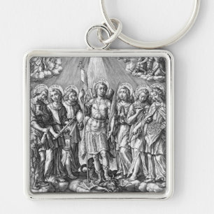 De Zeven Aartsengelen (M 034; Gravure) Sleutelhanger
