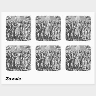 De Zeven Aartsengelen (M 034; Gravure) Vierkante Sticker