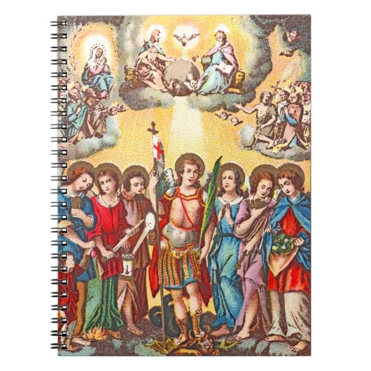 De zeven Archangels (CP 001; Chromolithograaf) Notitieboek (Voorkant)