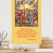 De zeven Archangels (CP 001; Chromolithograaf) Poster (Keuken)