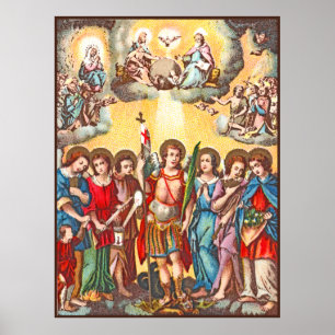 De zeven Archangels (CP 001; Chromolithograaf) Poster