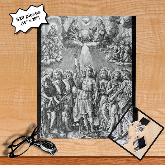 De zeven Archangels (M 034; Engraving) Legpuzzel