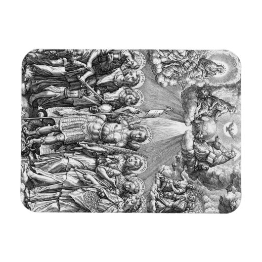 De zeven Archangels (M 034; Engraving) Magneet (Horizontaal)