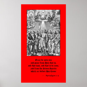 De zeven Archangels (M 034; Engraving) Poster