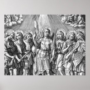 De zeven Archangels (M 034; Engraving) Poster