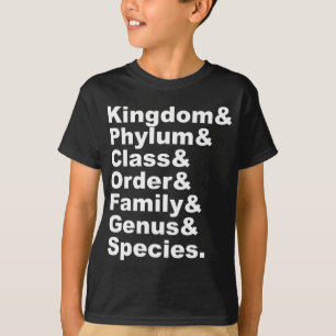 De Zeven Categorieën van Biologische Taxonomie T-shirt