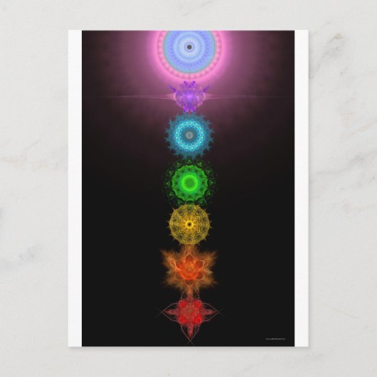 De Zeven Chakras Briefkaart (Voorkant)