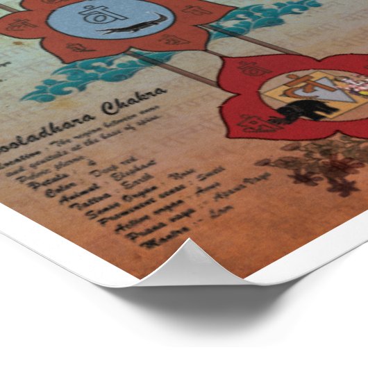 De Zeven Chakras Poster (Hoek)