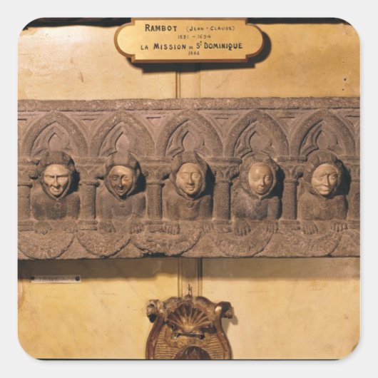 De zeven dagen zonnen vierkante sticker (Voorkant)