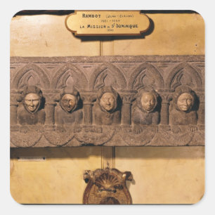 De zeven dagen zonnen vierkante sticker