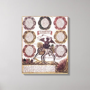 De zeven dagzonnen (graven) canvas afdruk