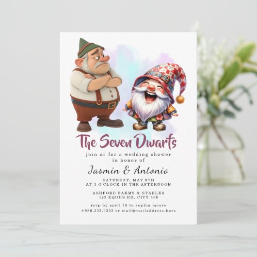 De zeven dwergen kaart (Staand voorkant)