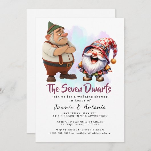 De zeven dwergen kaart (Voorkant / Achterkant)