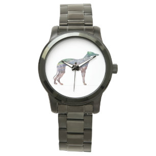 De zeven gekleurde grijze hond horloge
