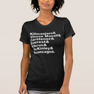 De Zeven Hoogste Bergen Op Elk Continent T-shirt